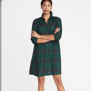 NWT Old Navy Plaid Shirt Dress